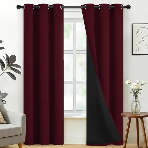 Miniatura 12 de SimpleHome - Cortinas opacas 100% para recámara, cortinas de ventana con ojales beige, con aislamiento térmico, cortinas de oscurecimiento