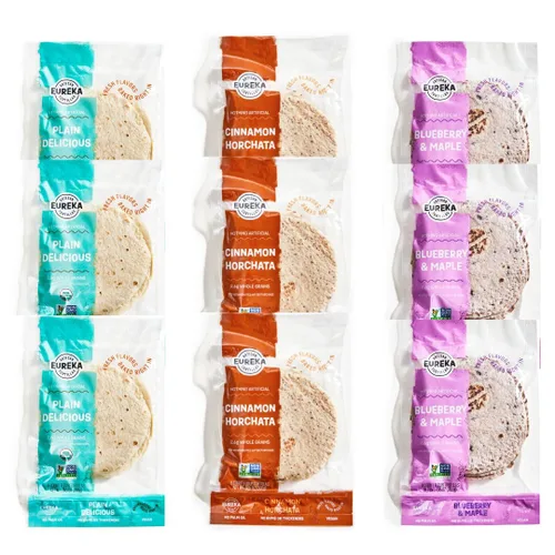 Miniatura 20 de Eureka Tortilla Organic Everything & More Tortillas de harina Tortillas artesanales orgánicas Mini granos enteros de 6 pulgadas Veganas, sin