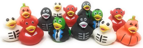 Funiverse Paquete de 24 patos de goma para Jeep de Halloween, surtido – Perfecto para truco o trato o bolsa de regalos para fiestas