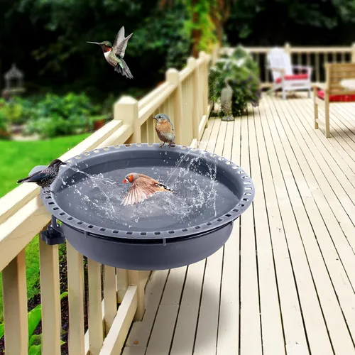 Miniatura 8 de Saillong Baños para pájaros para exteriores, comedero de agua para colibríes, para jardín, patio, césped, ideal para atraer pájaros
