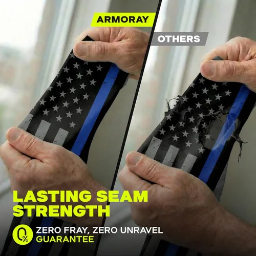 Miniatura 6 de ARMORAY Mangas de brazo para hombres y mujeres, protección solar UV, cubierta de tatuajes, manga deportiva para golf, correr, fútbol Bandera