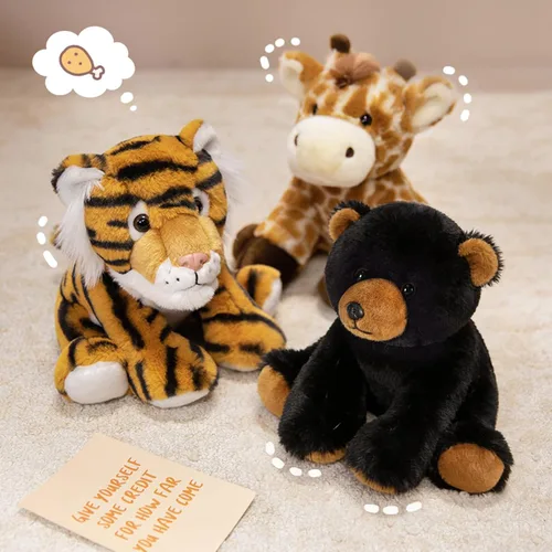 Miniatura 9 de Ditucu Peluche de oso negro de 8 pulgadas, lindos juguetes de peluche realistas, ultra suaves, regalos para niños