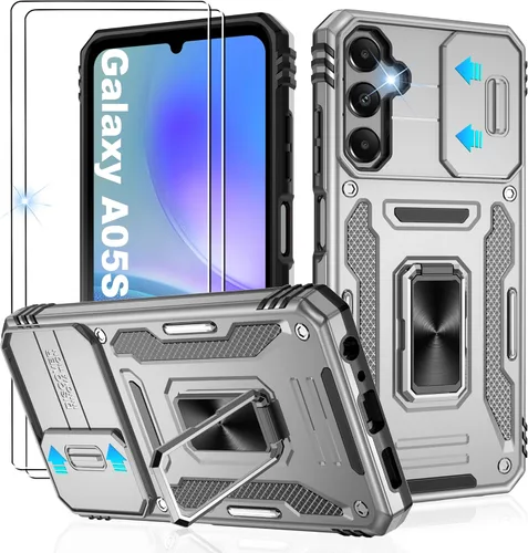 Miniatura 104 de Gritup para Samsung Galaxy S22 Funda con protectores de pantalla HD de 2 paquetes y cubierta deslizante para la cámara, protección contra caídas