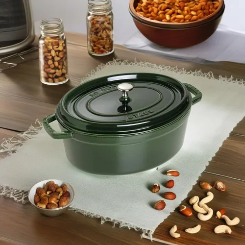 Miniatura 5 de STAUB Cocotte oval 33cm al basilico Albahaca