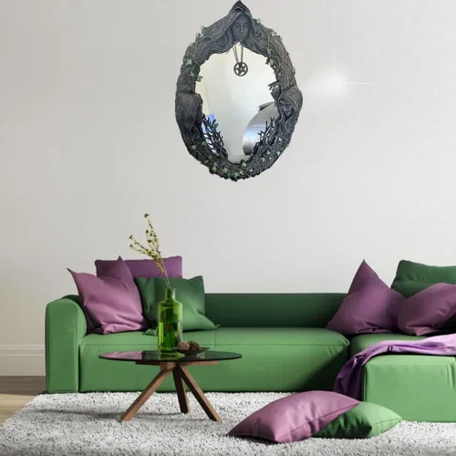 Miniatura 3 de fenlan Triple Moon Goddess - Espejo de pared con espejo retro puntiagudo