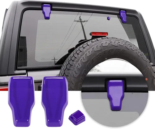 Miniatura 11 de Voodonala para Jeep JL Ventana trasera derecha e izquierda Bisagra Tapas Trim para 2018-2025+ Jeep Wrangler JL JLU Accesorios Exteriores, Negro 2