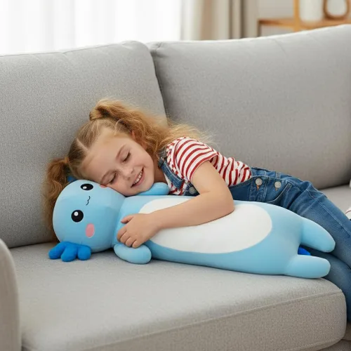 Miniatura 2 de Kekeso - Peluche largo de Axolotl, almohada de felpa de salamandra, peluche suave de Axolotl para niños y niñas, regalos para Navidad
