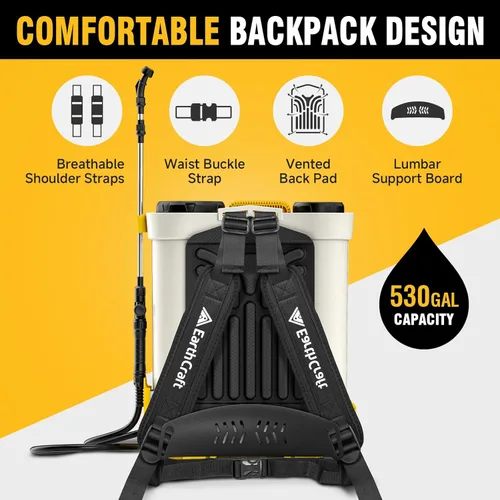Miniatura 6 de Pulverizador de mochila a batería de 5.3 galones compatible con batería DeWalt de 20 V (no incluida), equipado con sistema de mezcla, rociador