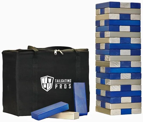 Miniatura 44 de Tailgating Pros Maderas Gigantes Premium que se Derrumban con Estuche de Transporte – ¡Elige los Colores de tu Equipo! Juego Gigante para Patio al
