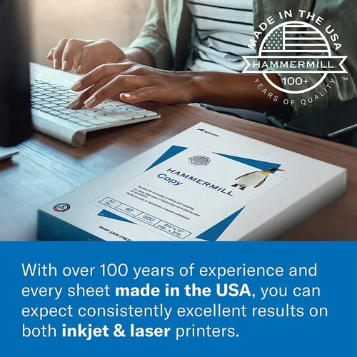 Miniatura 4 de Hammermill Copia de papel para impresora y palé de papel premium, 20 libras, 92 brillantes, 8.5 x 11, 32 cajas, impresión W/Láser 24 libras, 98