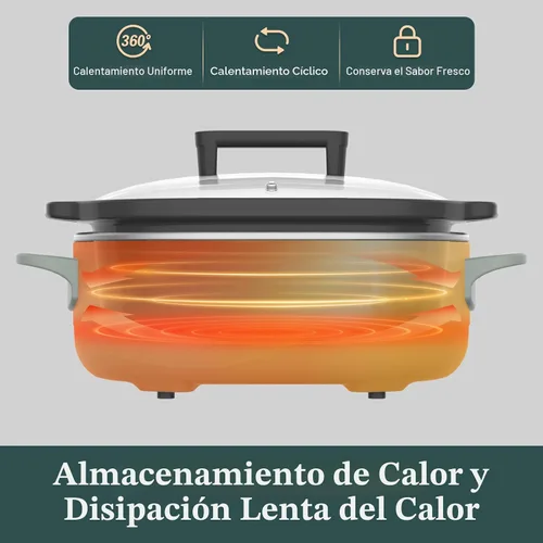 Miniatura 5 de MAGNIFIQUE Olla de Cocción Lenta Programable de 6 Cuartos con Recipiente Antiadherente Saludable Extraíble - Pequeño Electrodoméstico de Cocina