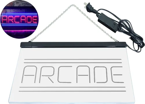 Miniatura 8 de ADVPRO Arcade Game Zone Room - Letrero de neón LED de doble color, azul y rojo, 12 "x 8.5" st6s32-i3368-br