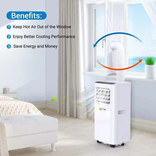 Miniatura 5 de Kit de sellado de ventana de 3M para aire acondicionado portátil, kit de ventilación de ventana con efecto de sellado 100%, fácil instalación, apto