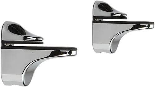 Miniatura 8 de Soporte de pared ajustable para estante de madera/vidrio, negro, paquete de 2