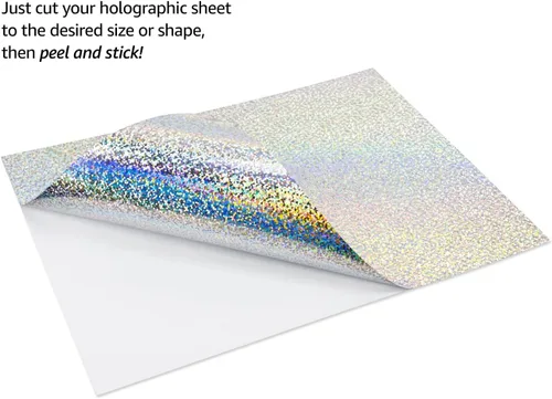 Miniatura 4 de Papel autoadhesivo holográfico 5 colores surtidos