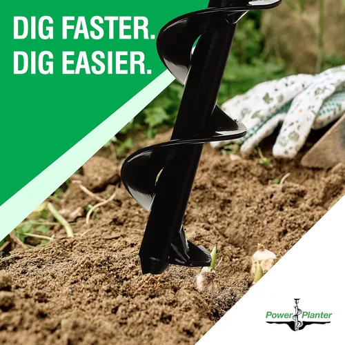 Miniatura 3 de Power Planter Taladro para plantar flores y hierba - Broca compacta para plantar flores y tapones de césped - Herramienta de excavación de jardín