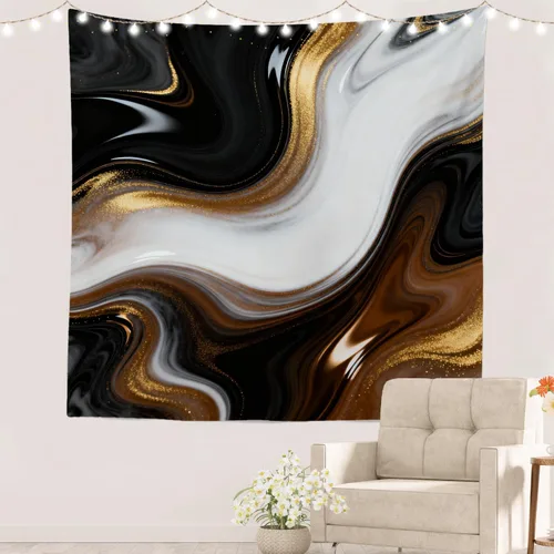 Miniatura 43 de Batmerry Abstract Repeat Polyester Tapestry, Tiled Directional Lightweight Wall Hanging High-Definition Print Backdrop For Dorm Room Bedroom Living