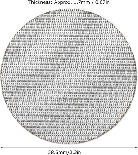 Miniatura 4 de Coffe Puck - Filtro de malla de malla reutilizable de acero inoxidable 316 con múltiples capas sinterizadas, para hacer café (2.303 in)