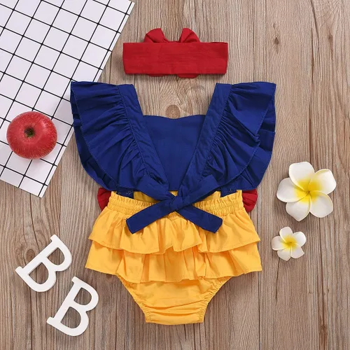 Miniatura 2 de Mameluco para niñas recién nacidas ropa de verano para cosplay de color blanco nieve