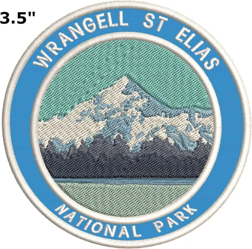 Miniatura 2 de Wrangell St Elias Parque Nacional de 3.5 pulgadas bordado de alta calidad para planchar y coser, decoración de recuerdo de vacaciones, apliques