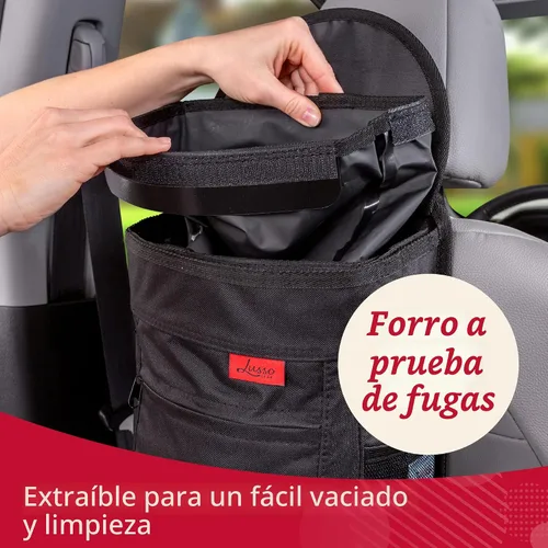 Miniatura 5 de Lusso Gear - Basurero para automóvil a prueba de derrames, cubo de basura colgante de 2.5 galones, para hombres y mujeres, interior extraíble