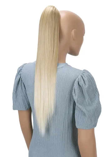 Miniatura 8 de CAISHA 24 "Hairpiece Cola de caballo Clip en la extensión de pelo largo recto negro H601