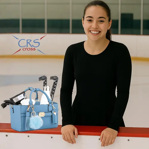 Miniatura 163 de CRS Cross Rink Side Tote. Ice Skating Accessory Bag-Figure Skating, Roller, Inline Skaters, Dance, Cheer.Organizes Guards Water Bottle Phone