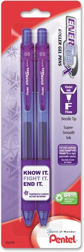 Miniatura 5 de Pentel EnerGel-X - Lapicera de gel líquido retráctil, punta de 0,7 mm de metal, trazo medio, 3 unidades, Azul