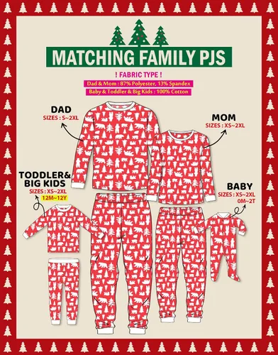 Miniatura 9 de VAENAIT BABY Infant Toddler Kids Adult Couple Family Matching Women Men Christmas Pjs Xmas Holiday Buffalo Plaid Pajama Set