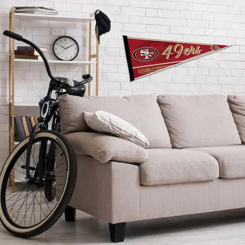 Miniatura 3 de Rico Industries NFL Football Classic - Banderín de fieltro de 12 x 30 pulgadas para decoración de pared, ideal para el hogar, dormitorio, decoración