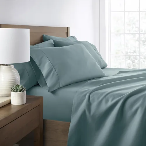 Miniatura 12 de ienjoy Home Linen Market - Juego de sábanas de 6 piezas, color rubor, tamaño King Blush