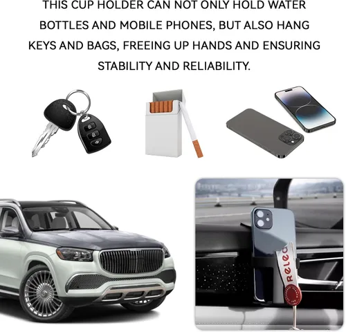 Miniatura 4 de 2 portavasos de automóvil, portavasos portátil para automóvil, soporte para bebidas para asiento de vehículo, accesorios universales