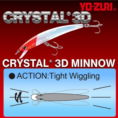 Miniatura 3 de Yo-Zuri Crystal 3D (F) 3.543 in 3-1/2" Minnow, Real Mullet Plateado negro