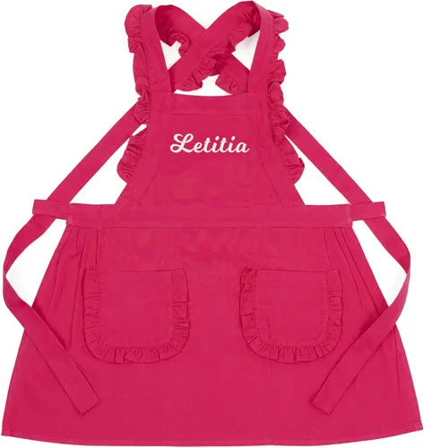 Miniatura 16 de MT WORLD Delantal para Niñas Pequeñas Delantales de Chef Personalizados para Niños con Nombre Delantales con Volantes para Niñas Pequeñas Vestido