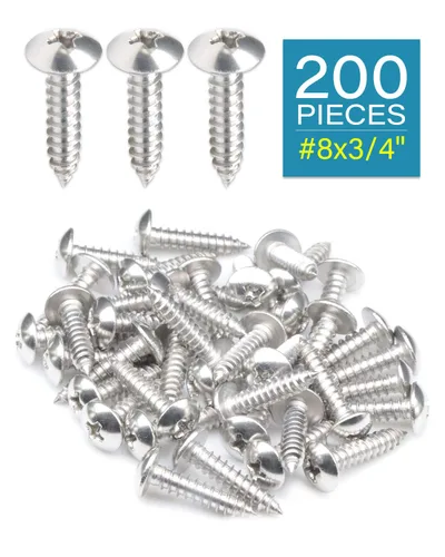 Miniatura 2 de IMScrews 200 tornillos para madera con cabeza Phillips inoxidable 304 de truss #8 x 3/4 "(20mm)