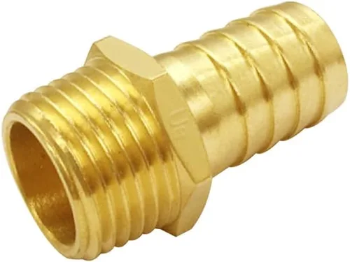 Miniatura 5 de Uenede 6 accesorios de púas de manguera de latón de 1/2 pulgada NPT macho a 1/2 pulgadas, conector adaptador de púas incluye 6 abrazaderas de acero