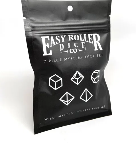 Miniatura 2 de Surprise Me - Juego de dados misteriosos con bolsa de dados impresa, incluye un juego completo de dados poliédricos a juego de 7 piezas y una bolsa