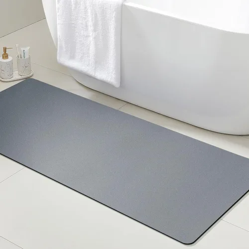 Miniatura 11 de ACCUMTEK Alfombrilla de Baño Ultra Delgada, Alfombrillas de Baño Antideslizantes con Respaldo Mejorado para Colocar Bajo la Puerta, Alfombras