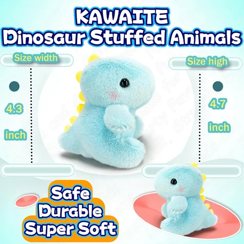 Miniatura 3 de Animales de peluche de dinosaurio para niñas y niños, mini llaveros de peluche para niños, juguete de peluche de dinosaurios, lindo animal