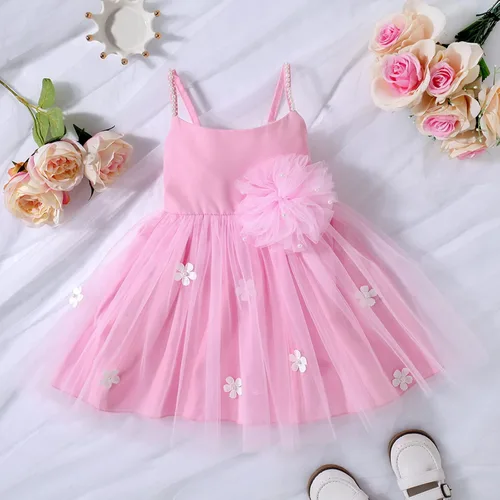 Miniatura 7 de Vestido de verano para niñas pequeñas, vestido de manga corta, vestido de cuello para niños, vestido deportivo sólido de 5 meses