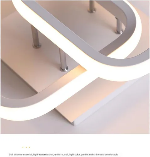 Miniatura 6 de Lámpara de techo LED, lámpara cuadrada blanca de 18 W, 3000 K-6000 K, lámpara de techo opcional de montaje empotrado, moderna para sala de estar