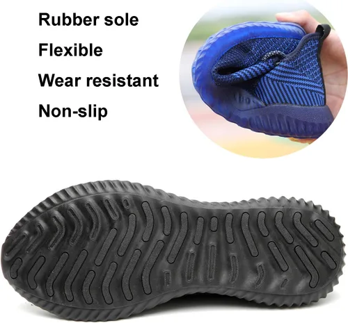 Miniatura 35 de SUADEX Zapatos deportivos con punta de acero para hombres y mujeres, indestructibles, ligeros, cómodos, antideslizantes, puntera compuesta