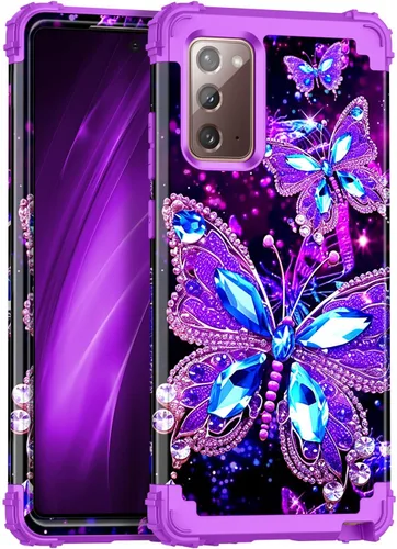 Miniatura 25 de Miqala Funda para Galaxy S9, brilla en la oscuridad, tres capas, resistente, a prueba de golpes, protección de cuerpo completo, parachoques