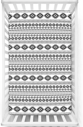 Miniatura 8 de Sábanas bajeras ajustables con temática a cuadros, sábanas portátiles para cuna, suaves y elásticas, sábana bajera para cuna para niños y niñas, 24