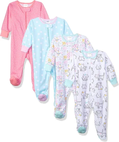 Miniatura 2 de Onesies Brand Baby Girls 4-Pack Sleep N Play Footies Multi Pack