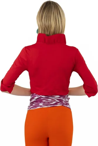 Miniatura 2 de Gretchen Scott Ruffneck Jersey parte superior- 34sleeve- Rosa