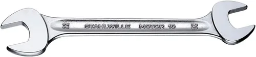 Miniatura 4 de Stahlwille 40032022 Llaves dobles de extremo abierto, motor n.º 10, tamaño 0.787 x 0.866 in, ángulo de desplazamiento de 15 grados, métrico, grado