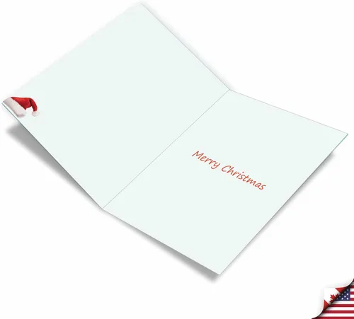 Miniatura 2 de The Best Card Company - Tarjeta de Navidad de animales grandes para hombres y mujeres (8.5 x 11 pulgadas) - Adorable tarjeta de notas de vacaciones