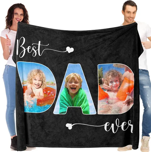 Miniatura 7 de Manta de forro polar con texto fotográfico, manta personalizada para mamá y papá, regalo perfecto para el Día de la Madre, cumpleaños para ella