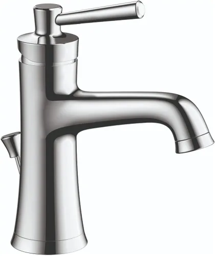 hansgrohe 4771000 Joleena Grifo de un solo orificio de 1.2 GPM con drenaje emergente, 7.75 pulgadas de alto, cromado